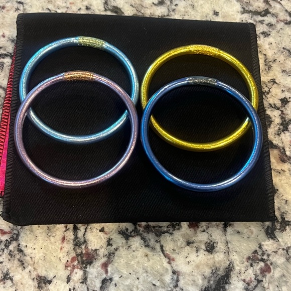 New! BudhaGirl Multi Color All Weather Bangles Bracelets Medium - Picture 14 of 15